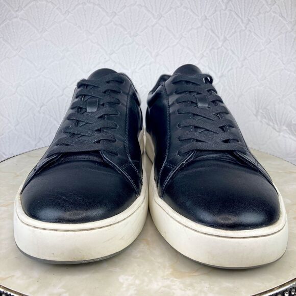 Nordstrom Rack Shoes Mens Sz 11 Black Ortholite Leather Comfort Casual Sneakers - Picture 3 of 13